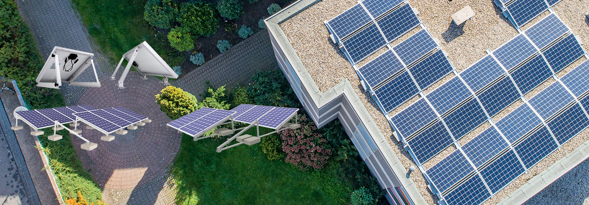 Solar Mounting Structure For Flat Roof